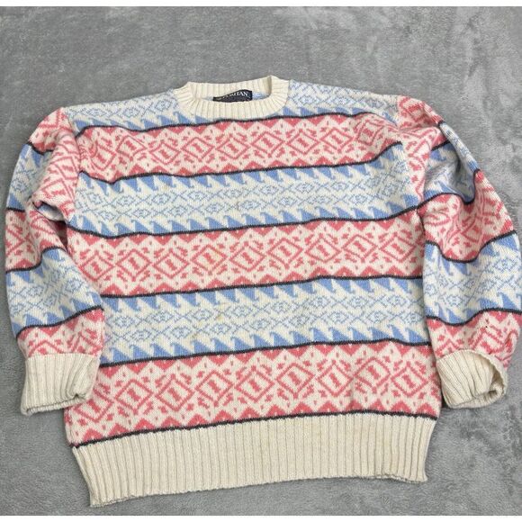 Vintage 90s Puritan Wool Knit Pullover Sweater Women's Size Medium Pink - Picture 1 of 9